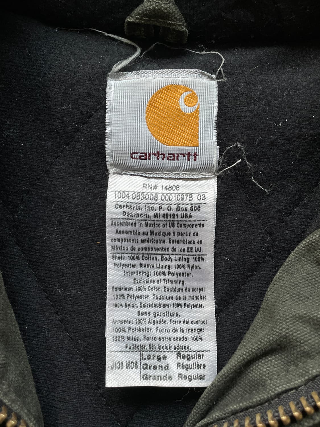 칼하트 j130 mos 모스 민트급 액티브 샌드스톤 상품이미지3