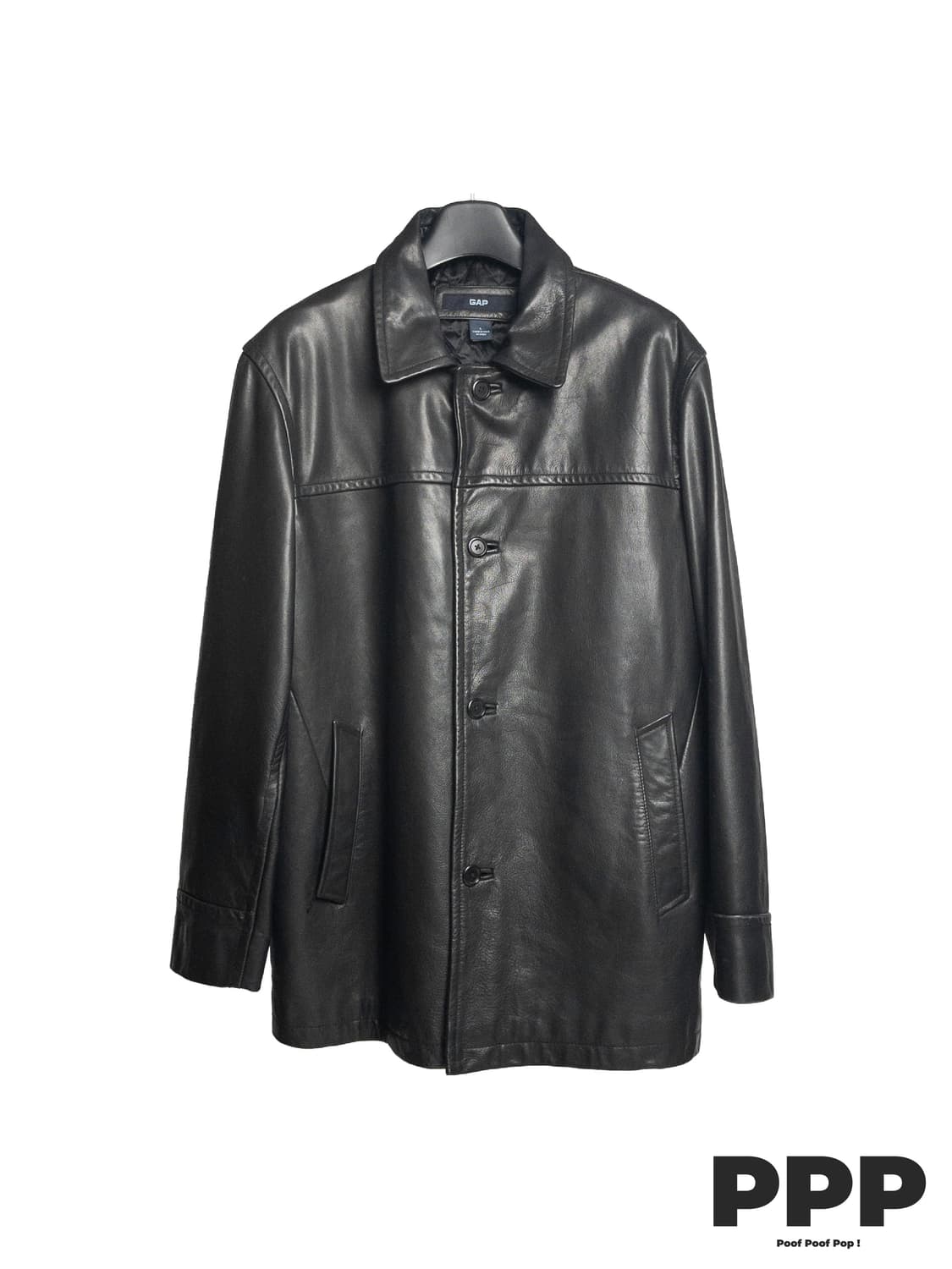 Old GAP Genuine Leather Car Coat L 상품이미지3