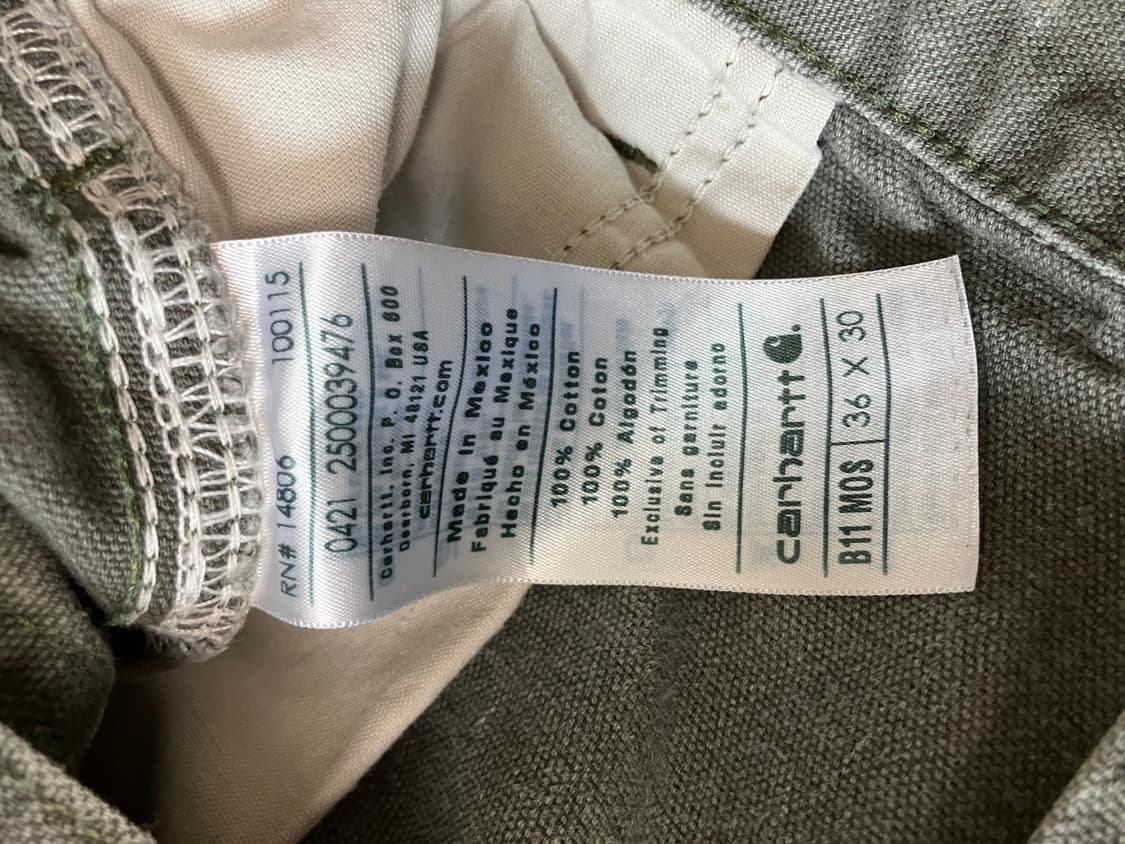 칼하트 싱글니 팬츠 모스그린 상품이미지4