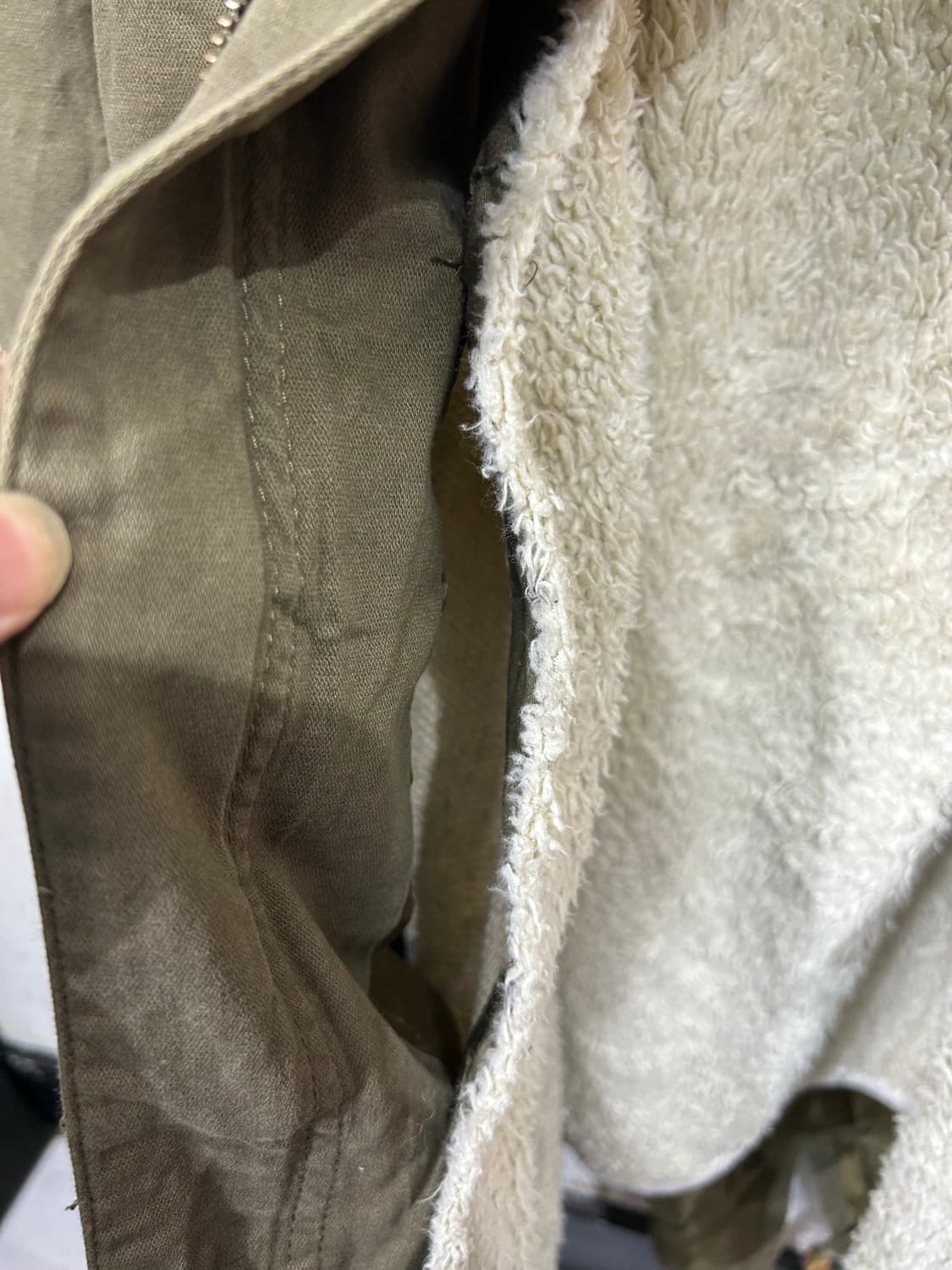 일본빈티지 울프죠 개파카 퍼 후드 야상 M 상품이미지7