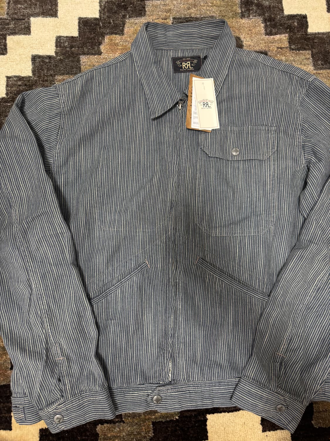 RRL 더블알엘 인디고 스트라이프 자켓 L 상품이미지2