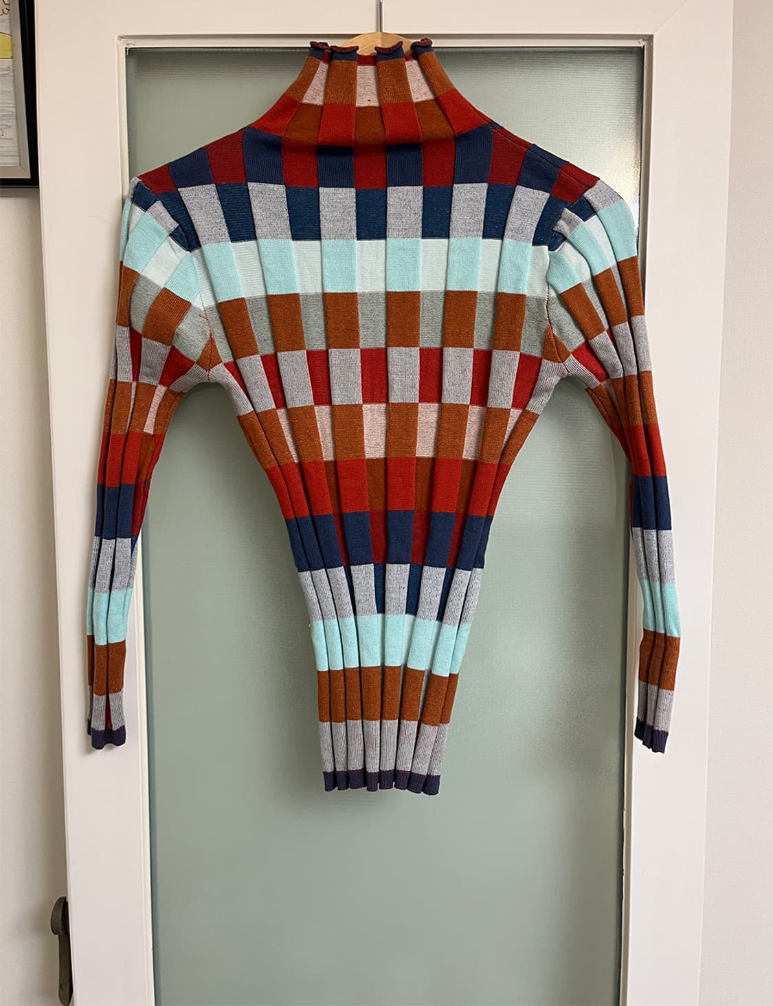Color block knit turtle neck 상품이미지7
