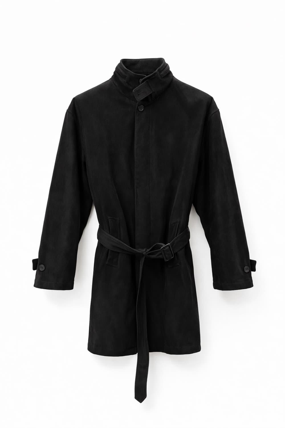 Armani Exchange 블랙 벨티드 코트 L 상품이미지1