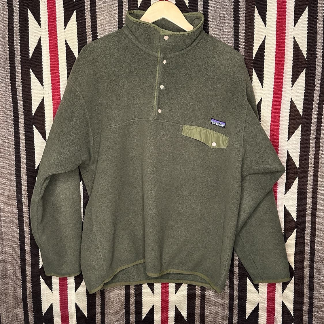 90s 파타고니아 신칠라 스냅-T 카키/올리브 콜롬비아 상품이미지1
