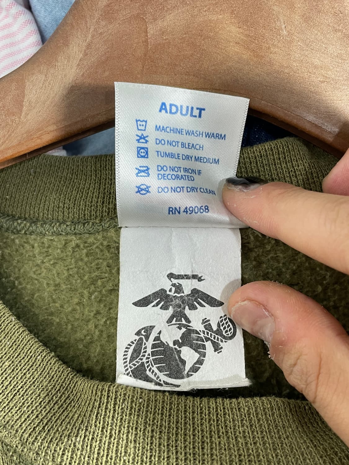 (SOFFE USMC) 소피 미해병대 맨투맨 올리브 상품이미지4