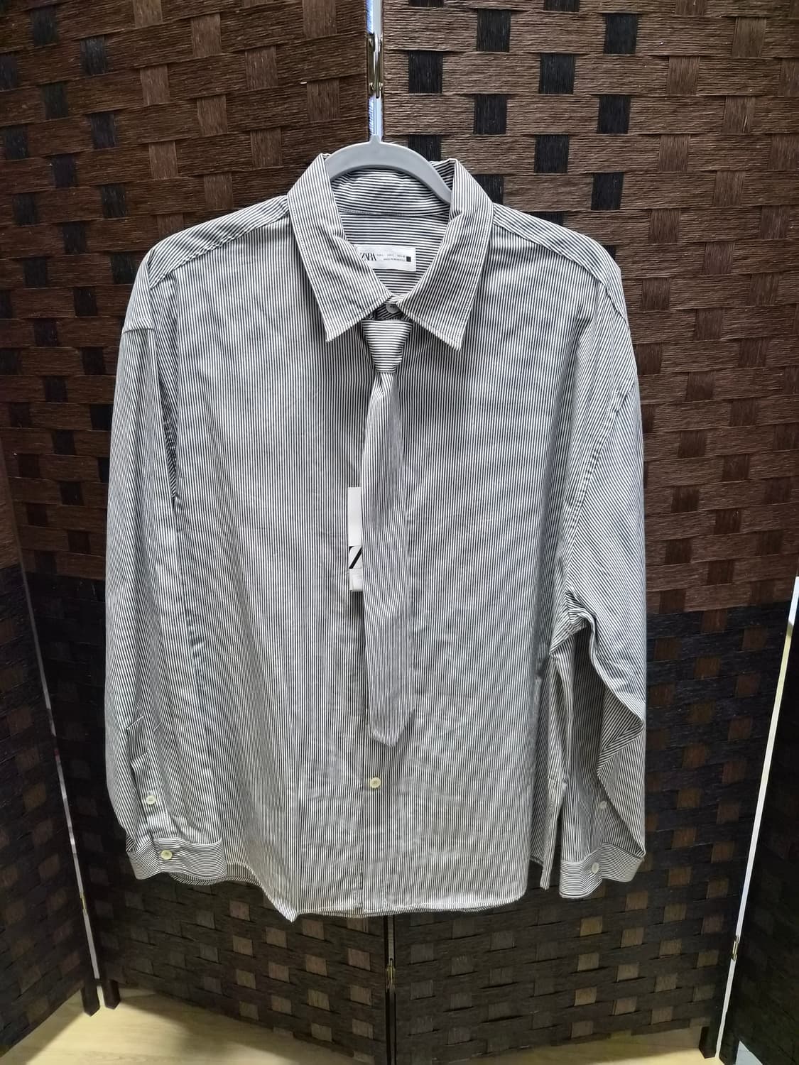 (새제품)자라 넥타이 셔츠 L size 상품이미지1
