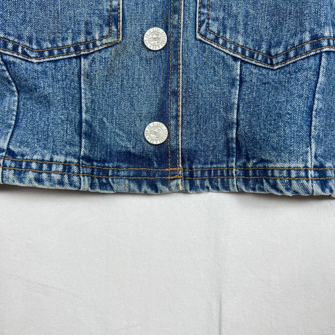 90‘s 리바이스 levis 실버탭 청데님 조끼 베스트 상품이미지5