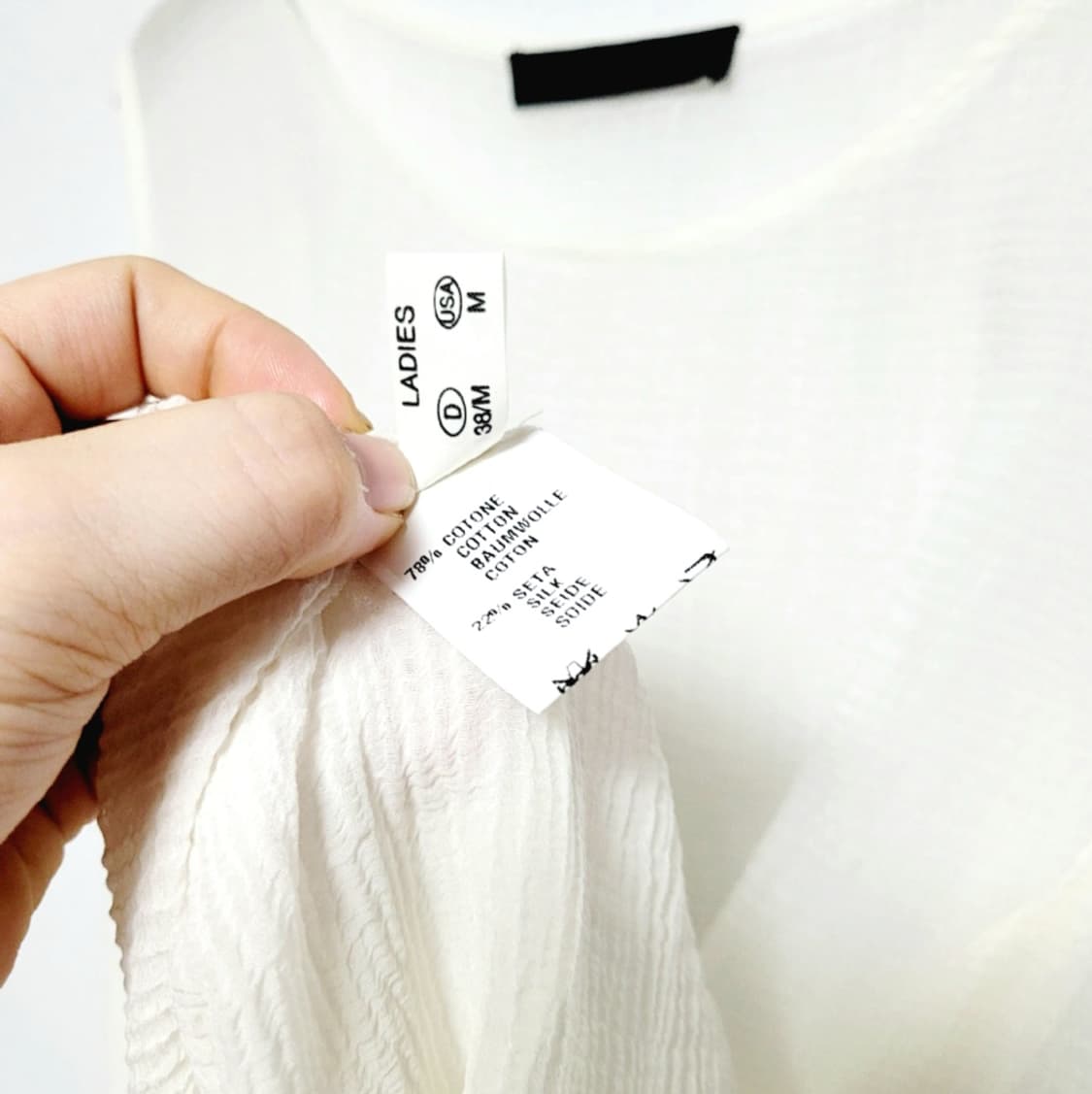 파비아나 필리피 코튼실크 시스루 슬리브리스 블라우스 (5566) 상태최상 상품이미지7