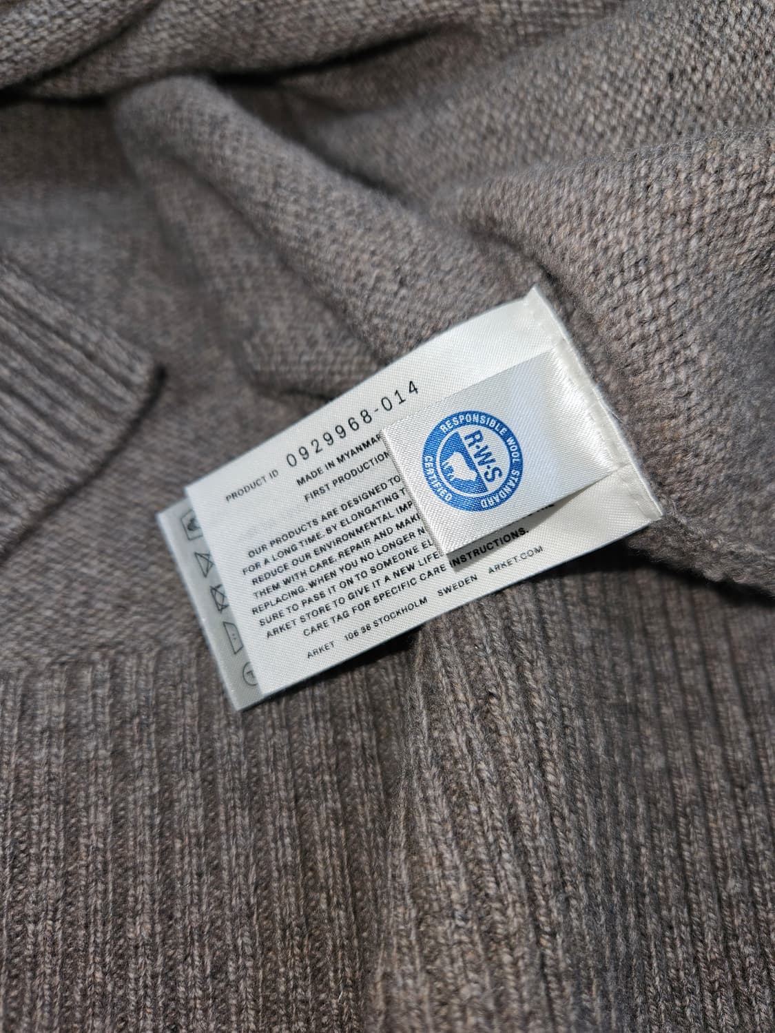 Arket 아르켓 하이넥 울 스웨터 니트 S 상품이미지6