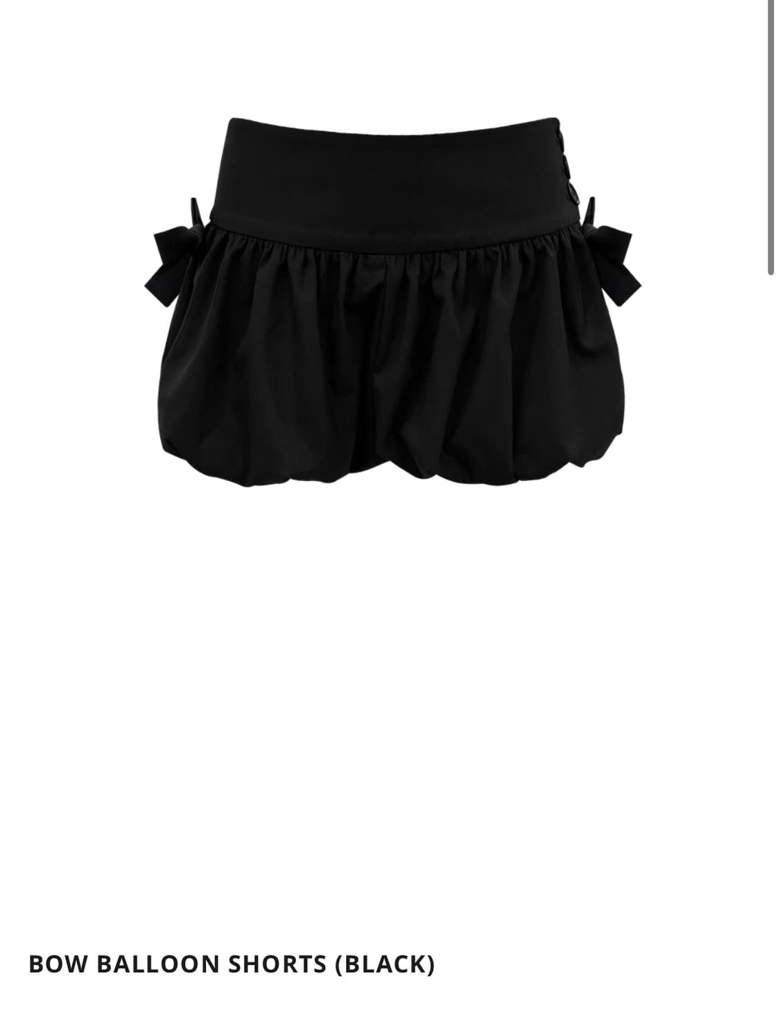 체메씨 BOW BALLOON SHORTS (BLACK) 상품이미지1