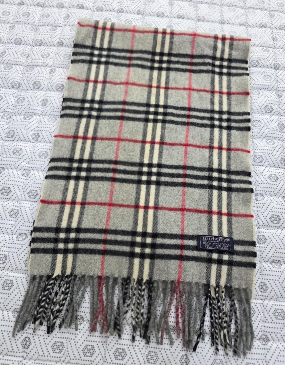 버버리 그레이 체크 램스울 머플러 상품이미지6