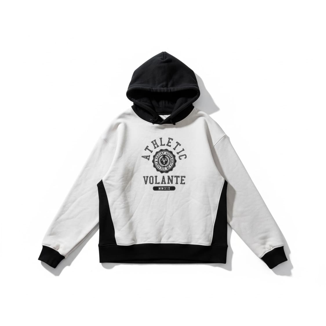 VOLANTE 화이트 블랙 후드티 L 상품이미지1