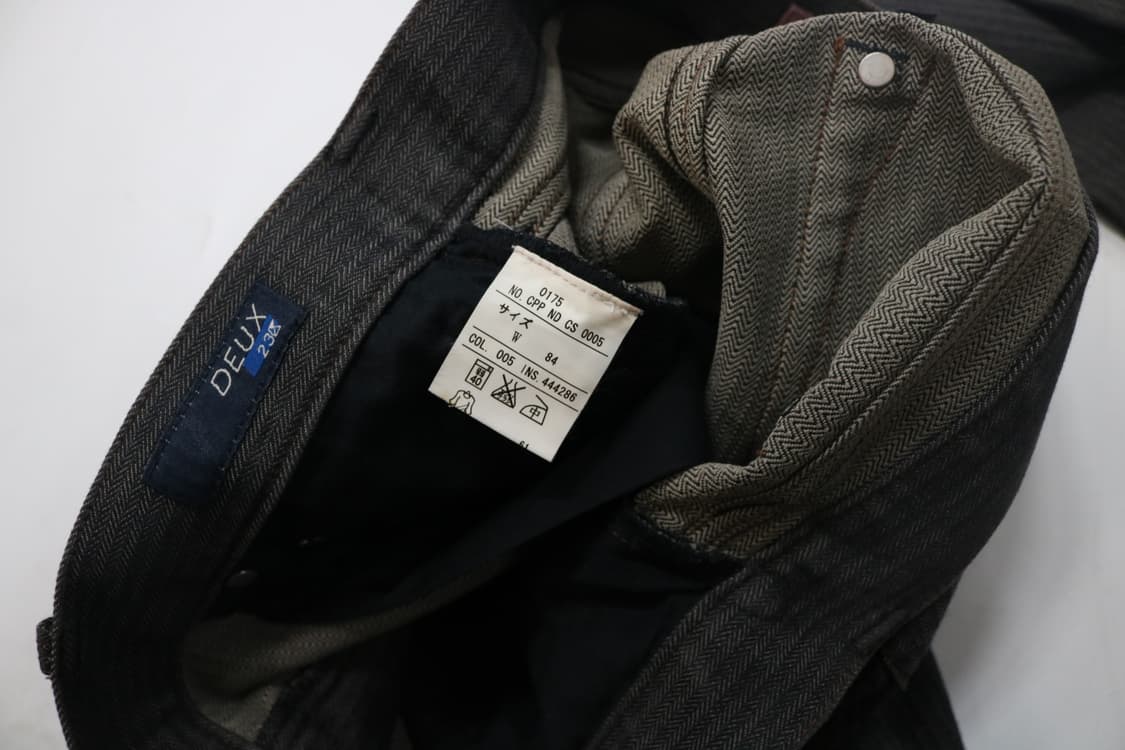 23구 HOMME DEUX 빈티지 헤링본 브라운 스트레이트 팬츠 상품이미지9