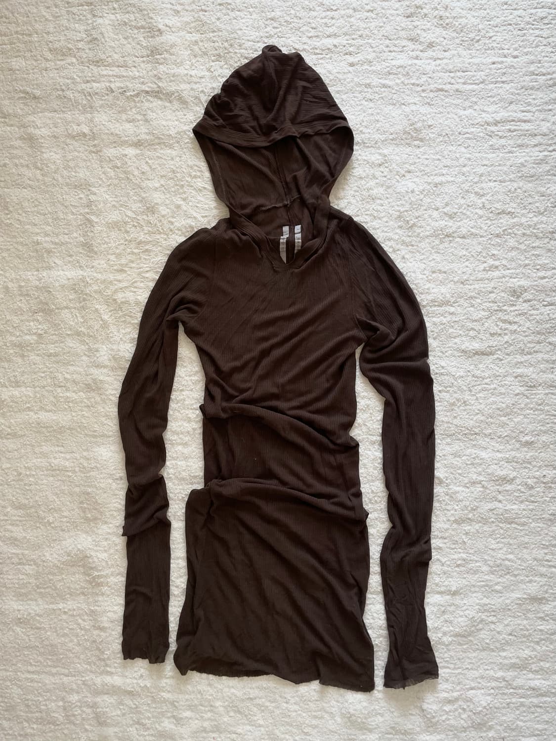 릭오웬스 후디 리브드 롱 슬리브 상품이미지5