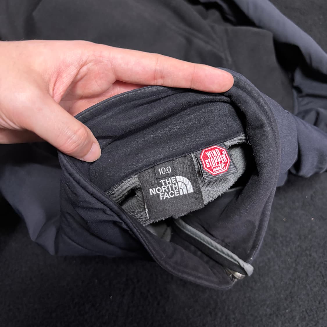 100 노스페이스 블랙 윈드스토퍼 플리스 집업 자켓 상품이미지4