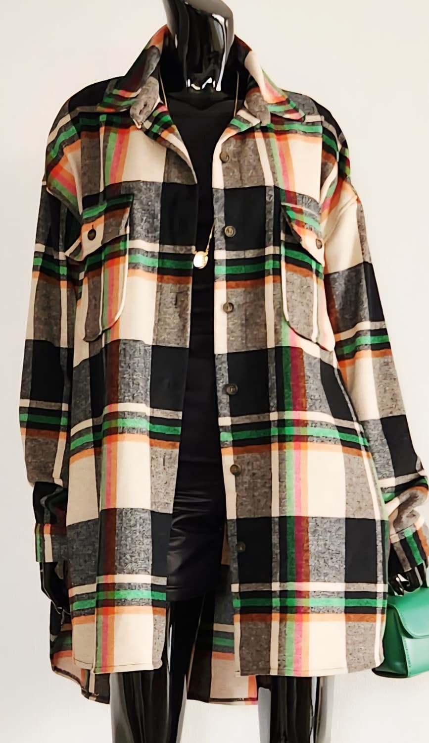 체크 셔츠형 자켓  상품이미지1