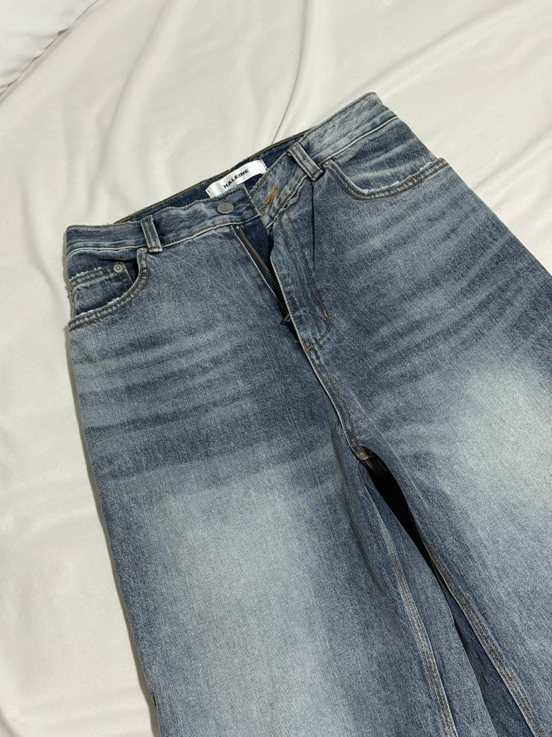 알렌느 와이드핏 데님팬츠 상품이미지3