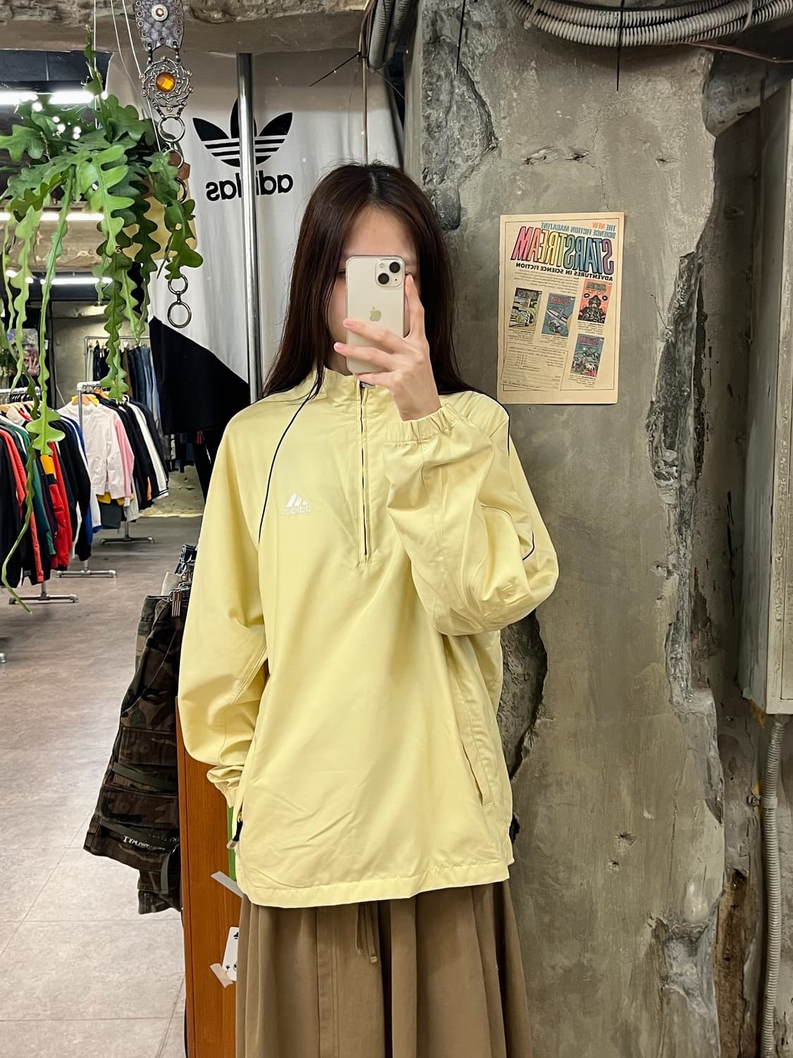 아디다스 아노락 옐로우 L #csz786 상품이미지2