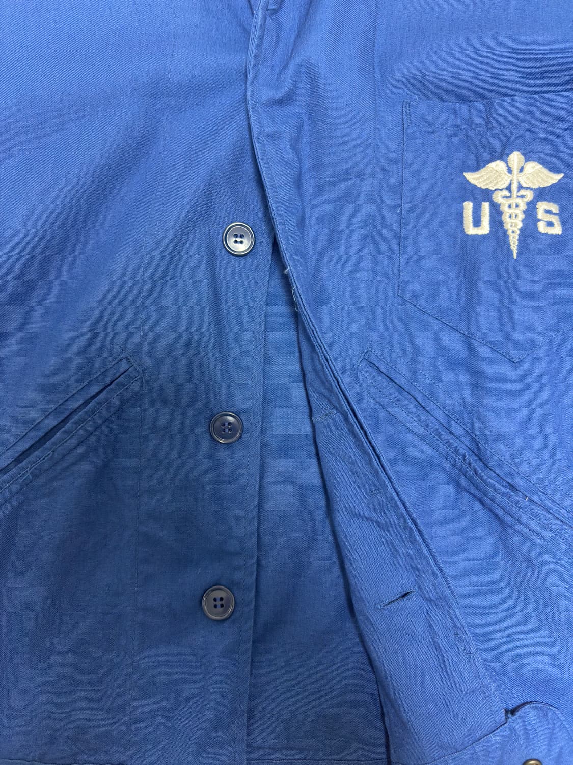 53년 미군 한국전쟁 메디컬 반팔 셔츠 블루, 자켓 M (105상당) 상품이미지5