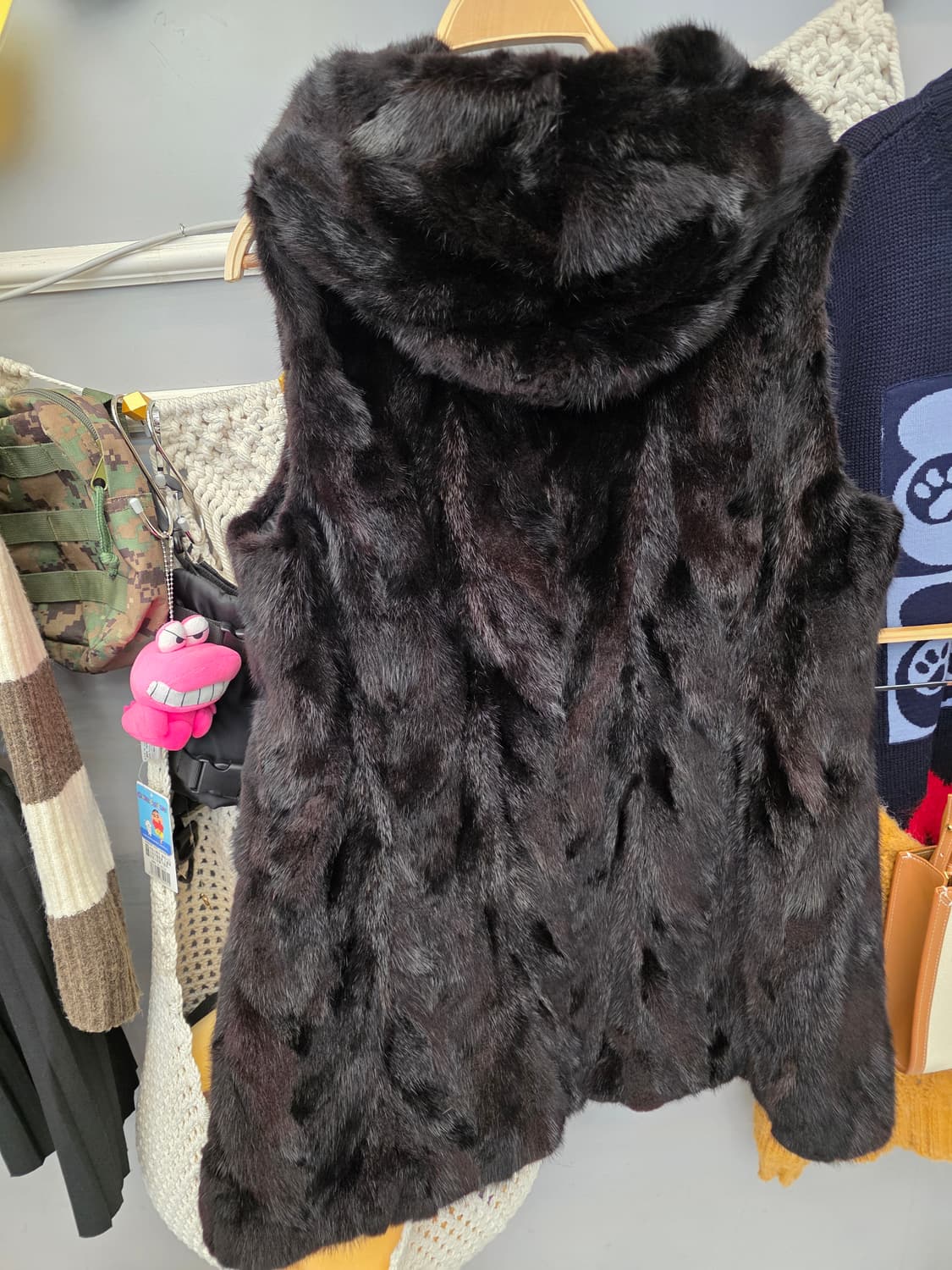 진도 끌레베 밍크 후드 베스트 조끼 91 상품이미지4