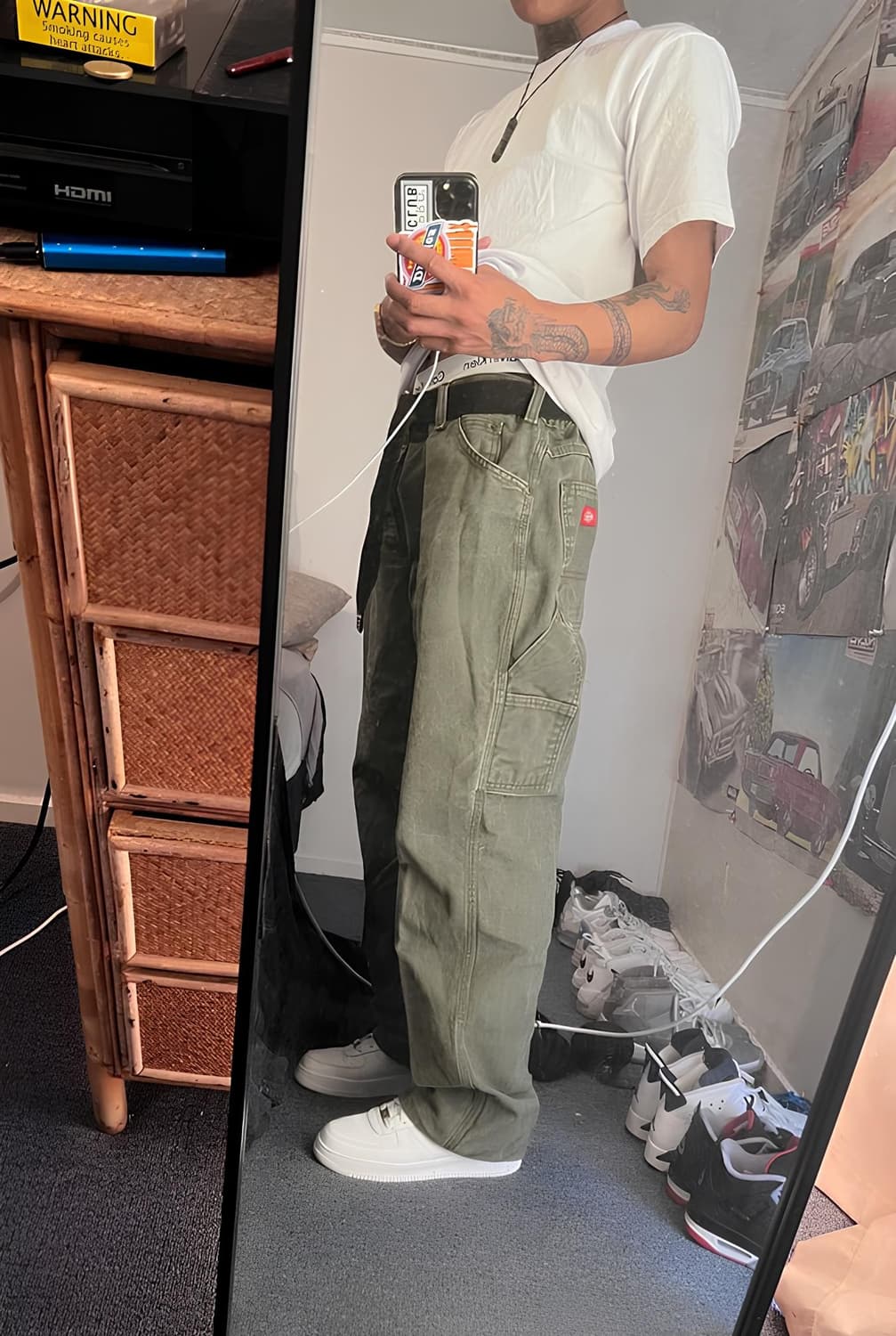 빈티지 올드 디키즈 카펜더 팬츠 모스그린 - 34   상품이미지1