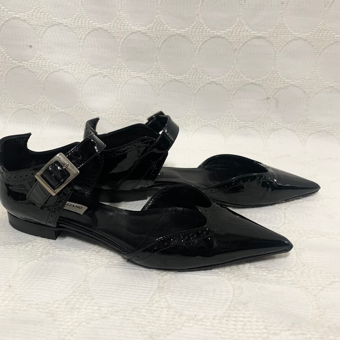 존 갈리아노 블랙 에나멜 포인티드 토 메리제인 슈즈 상품이미지8