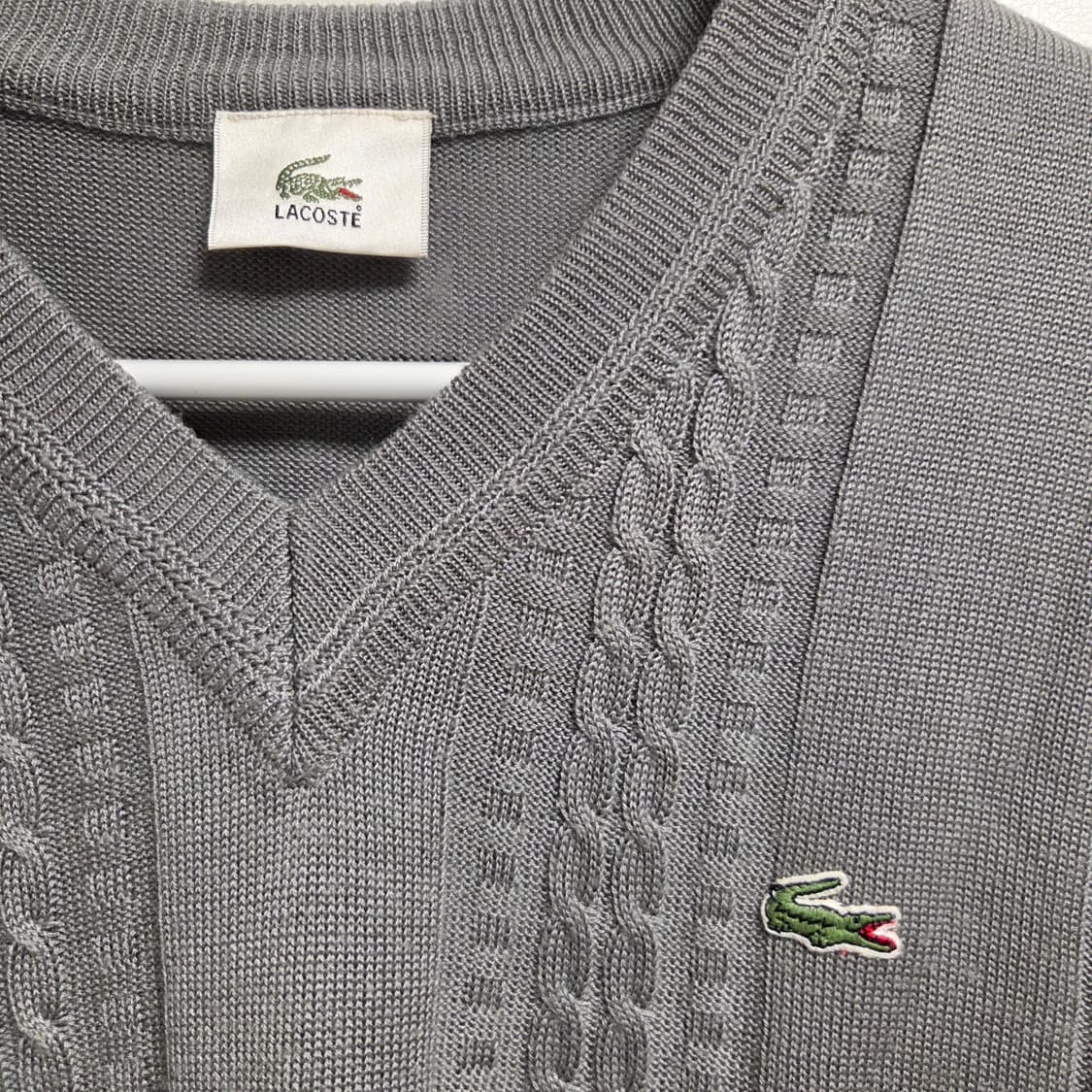 Lacoste 라코스테 그레이 니트 L(100) 상품이미지4