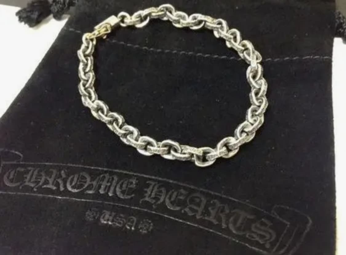 크롬하츠 팔찌 페이퍼 체인 실버 상품이미지1