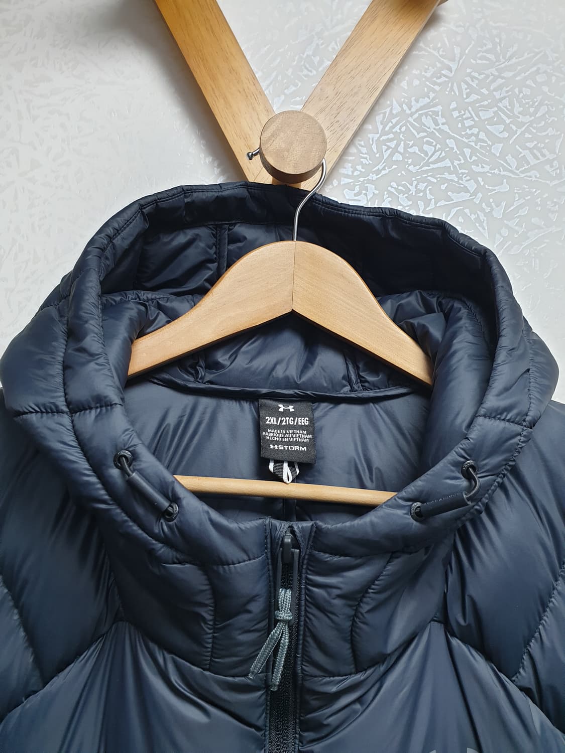 [xxl/110] 23fw 언더아머 후드 패딩 블랙 상품이미지5