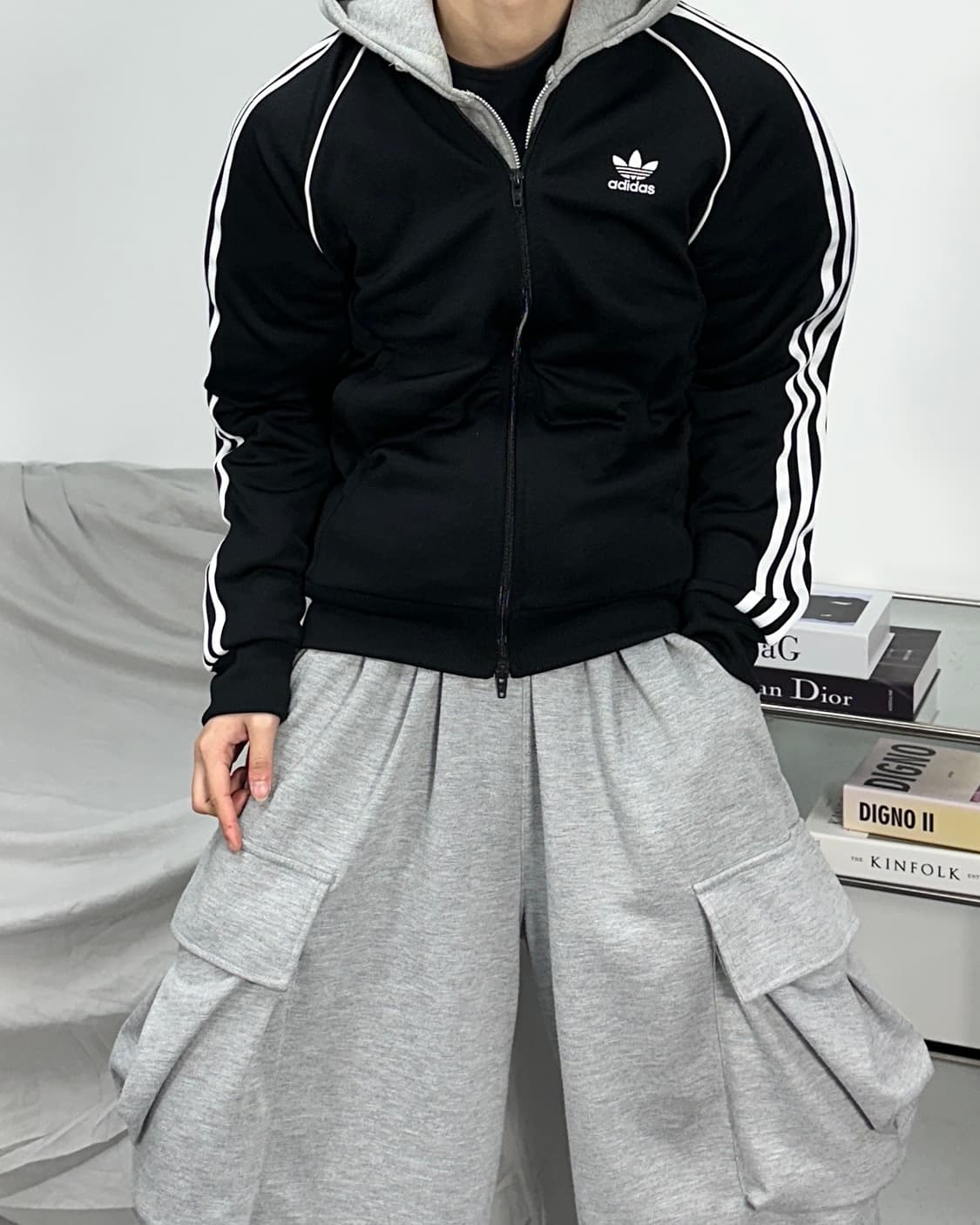 아디다스 블랙 슈퍼스타 트랙탑 져지 M 상품이미지2