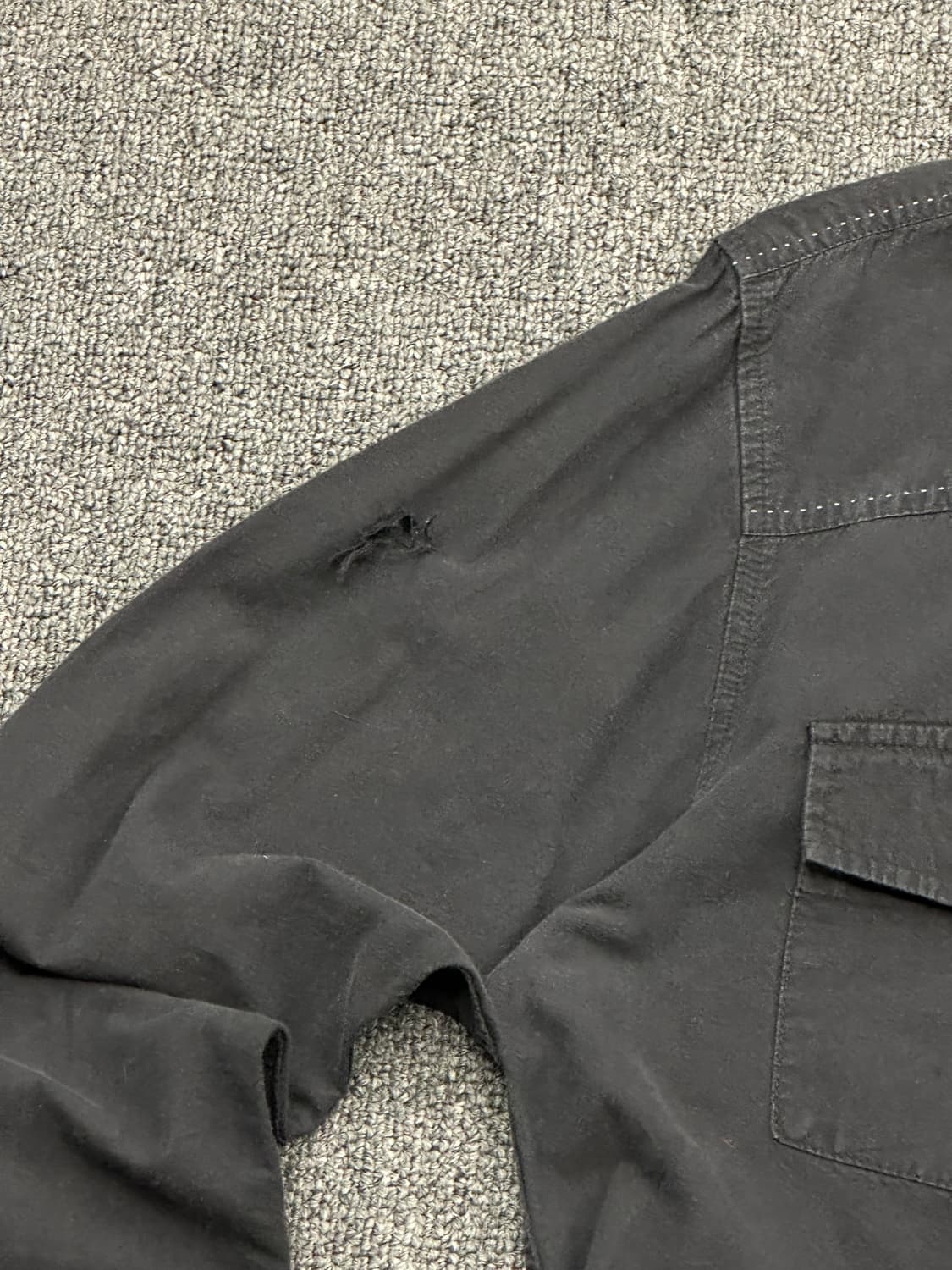 M)일본 빈티지 십자가 프린팅 블랙 셔츠 상품이미지6