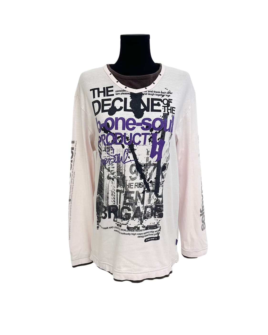 printing layered pink t-shirt 상품이미지2