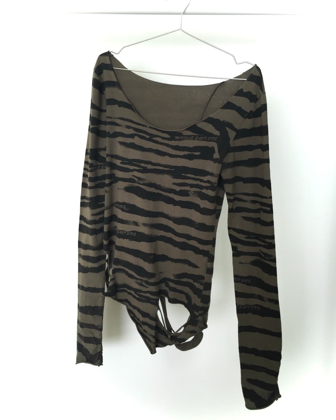 Gyaru 00s Grunge Top 오네갸루 지브라 탑 상품이미지1