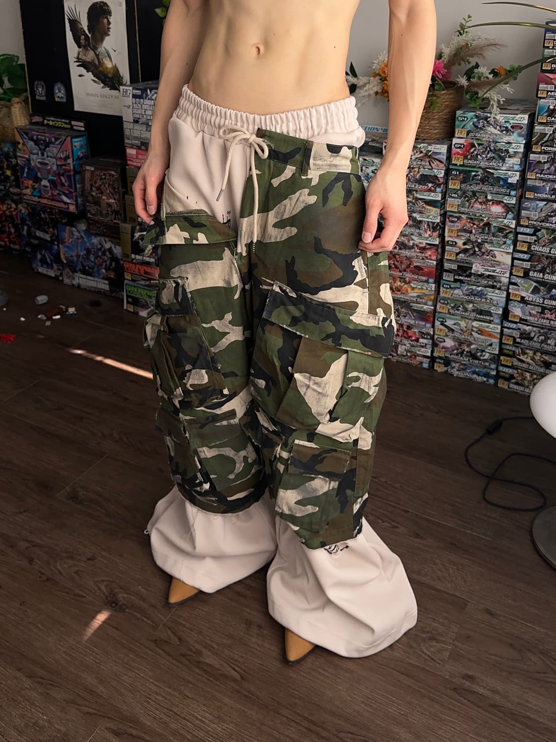 Nos Couleurs 카모플라쥬 버뮤다 카고 팬츠 상품이미지1