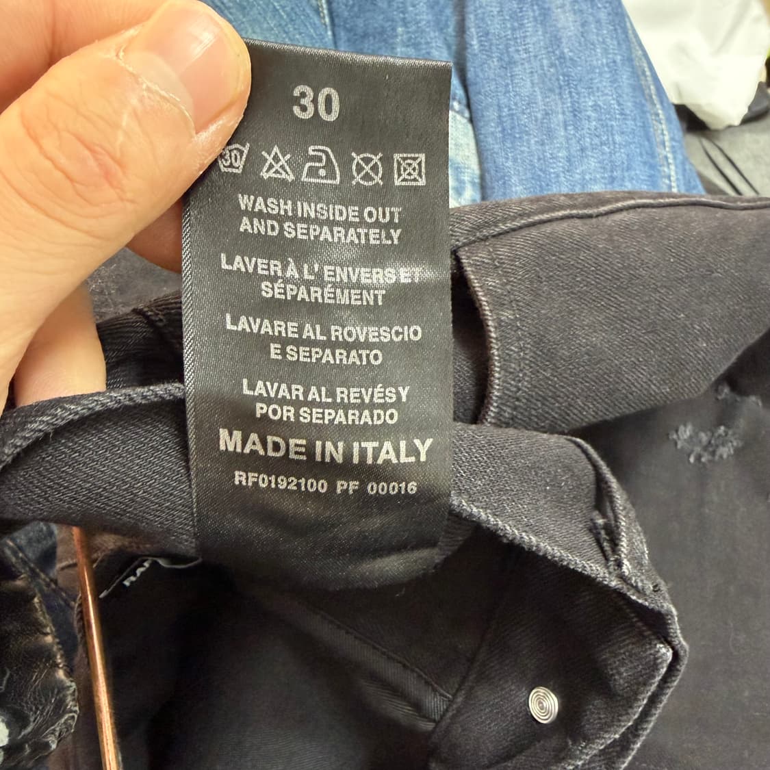 라프시몬스 19AW 디스트로이드 진 상품이미지10