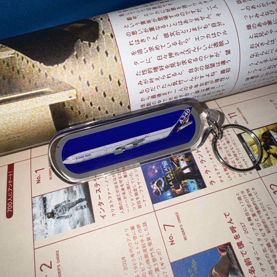 빈티지 A340 비행기 항공기 키링 키체인 참 열쇠걸이 상품이미지1