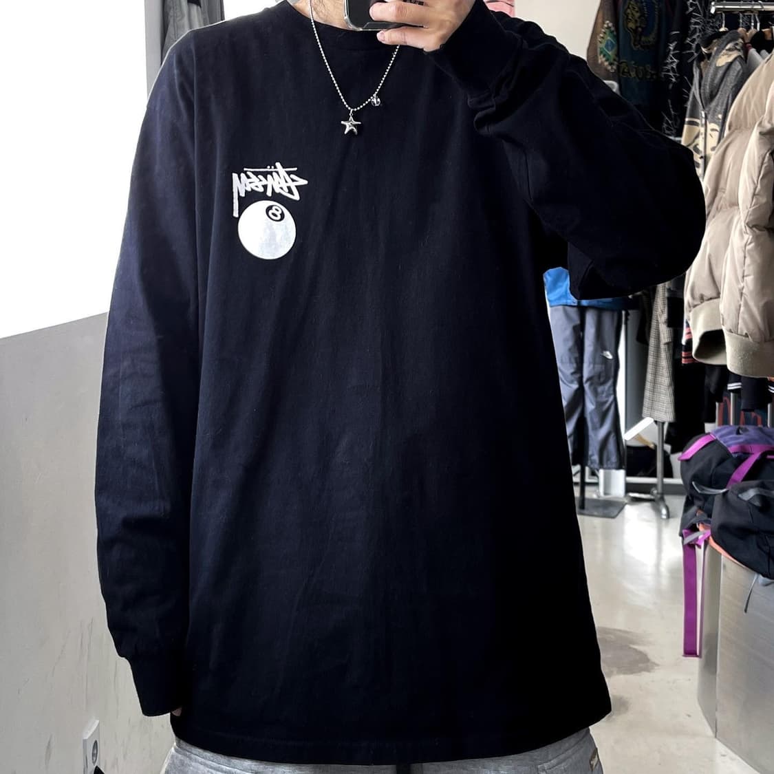 스투시 8ball 블랙 롱슬리브 상품이미지2