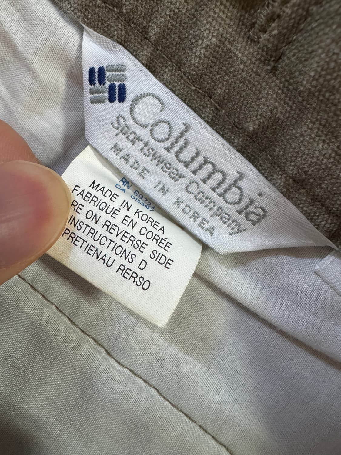 희귀!! 90s 컬럼비아 빅 사이즈 투톤 베이지 워크팬츠 37.7인치 상품이미지5