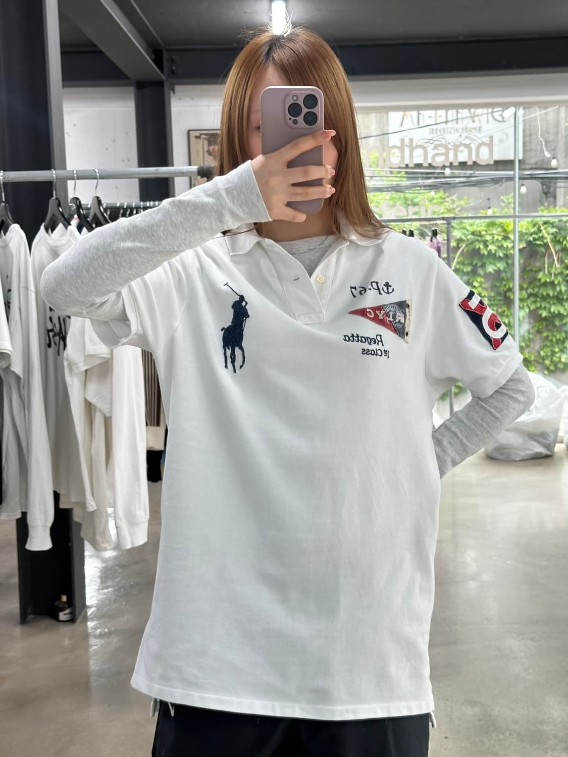 폴로랄프로렌 마린 플래그패치넘버링 빅포니 PK반팔티 상품이미지1