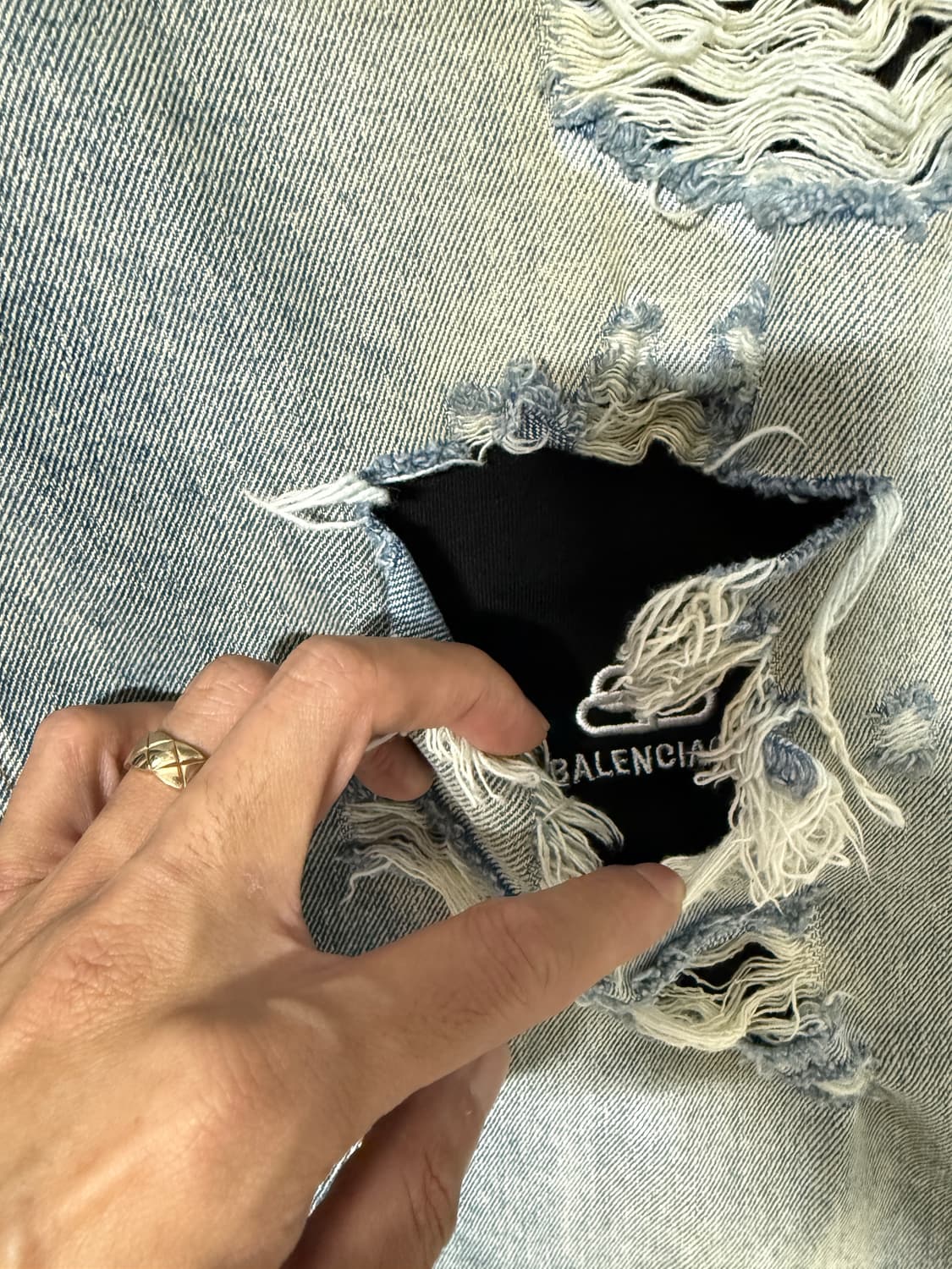 발렌시아가 히든 로고 디스트로이즈 진 [33] 상품이미지5