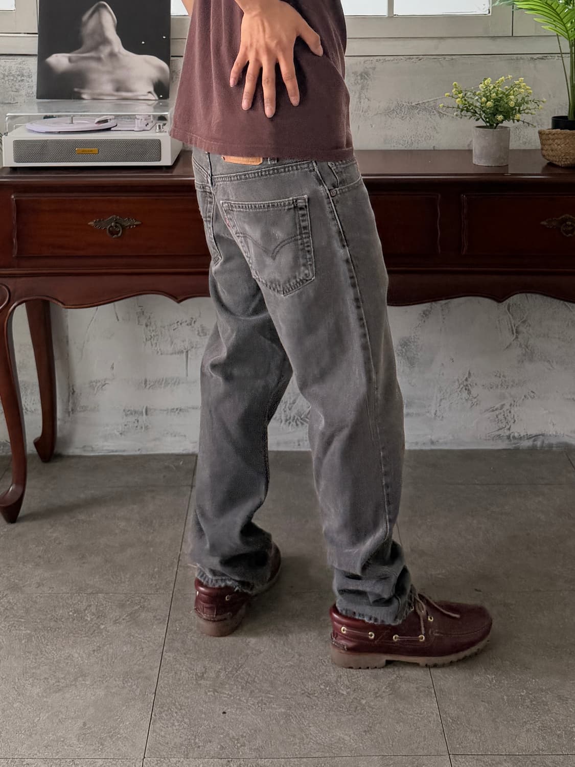 리바이스 505 레귤러 스트레이트 흑청 상품이미지3