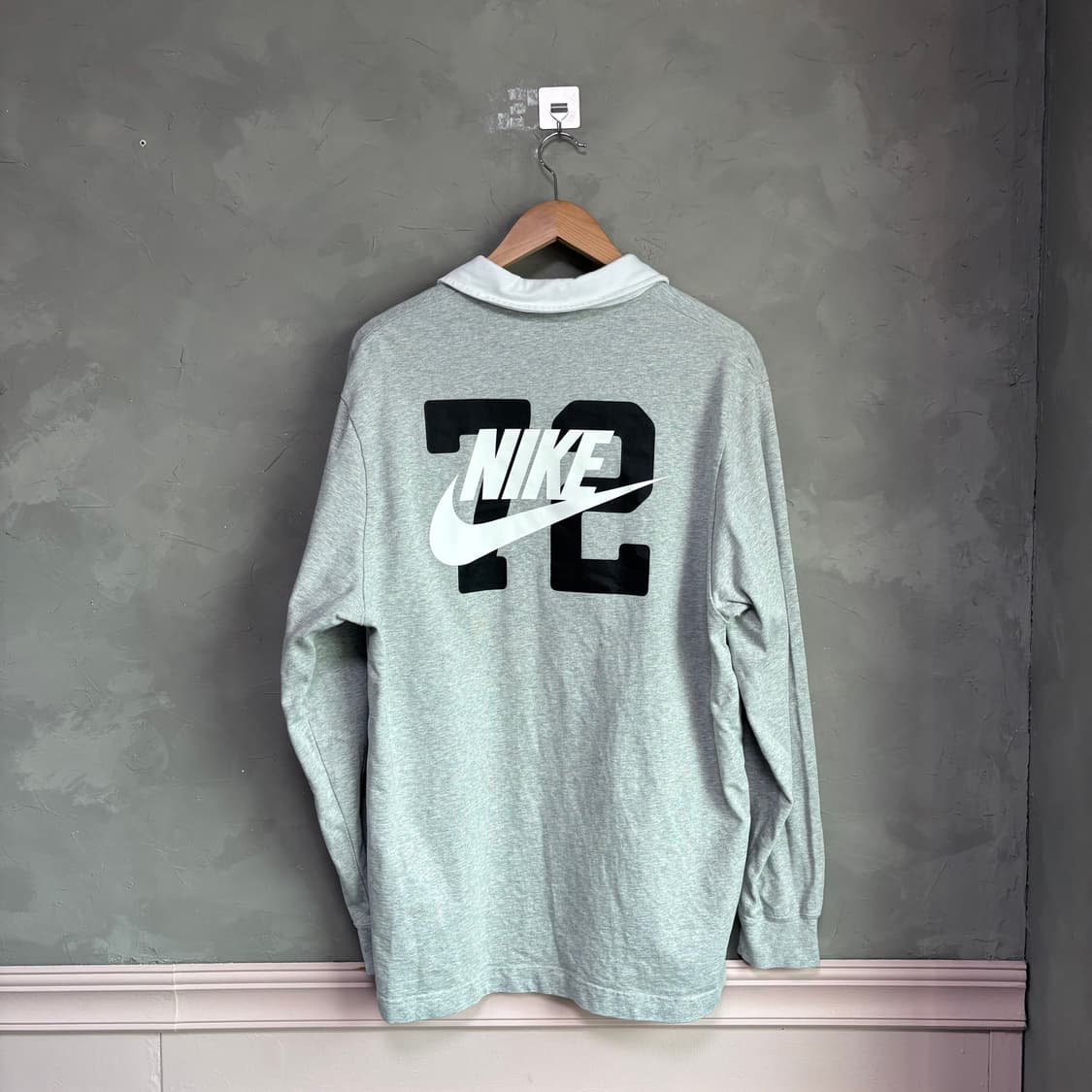 나이키 스우시 빅로고 럭비티 롱슬리브 그레이 상품이미지4