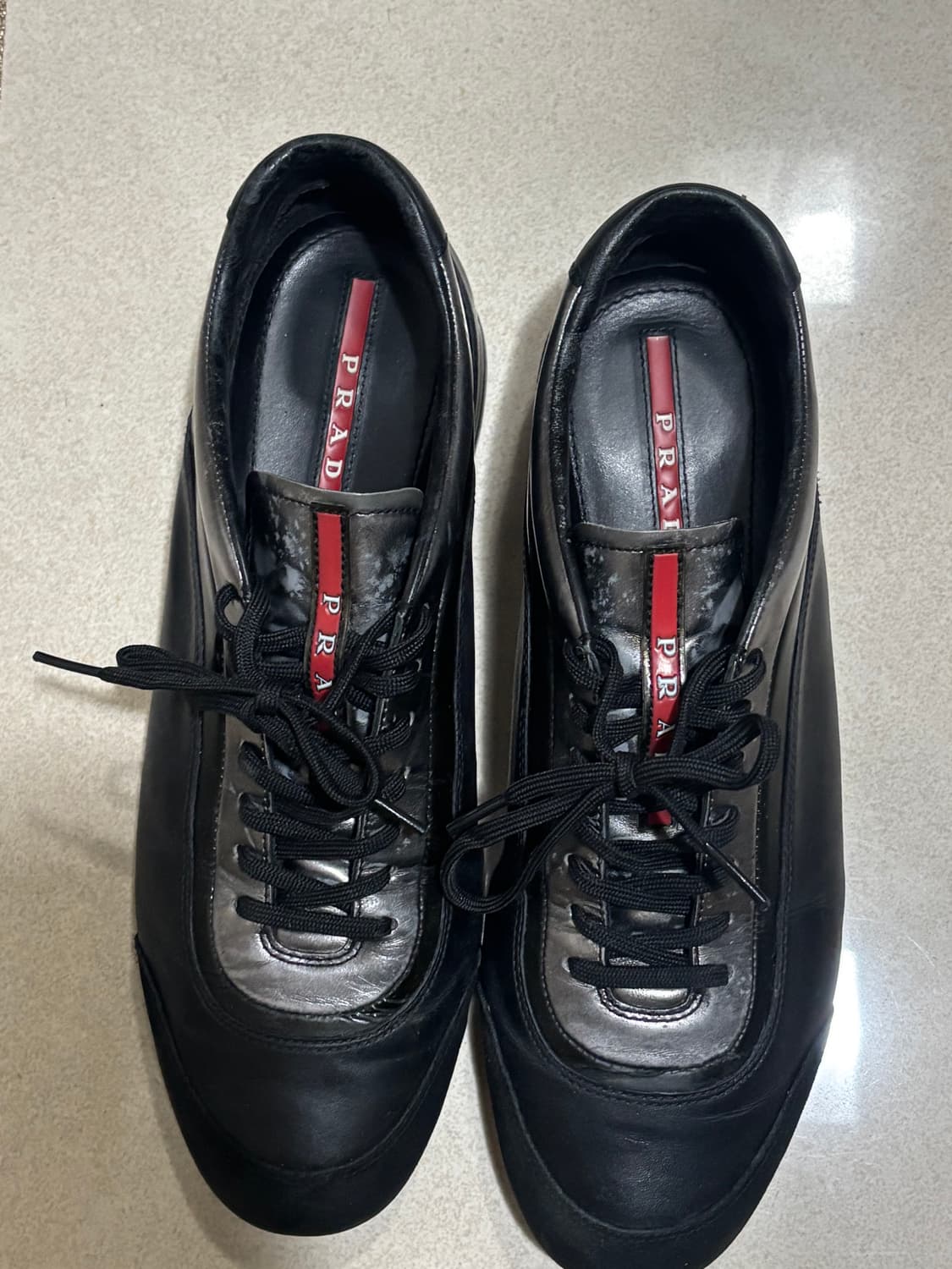 280) 프라다 스포츠 가죽 레더 스니커즈 신발 상품이미지2