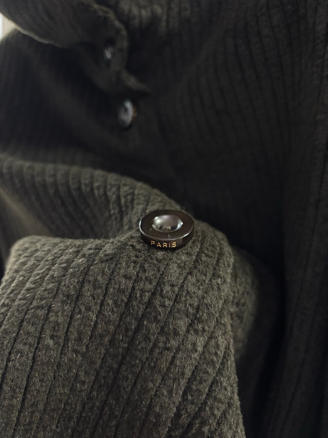 빈티지 90s ~2000년대초 Carven 울 앙고라 코듀로이 롱코트 상품이미지5