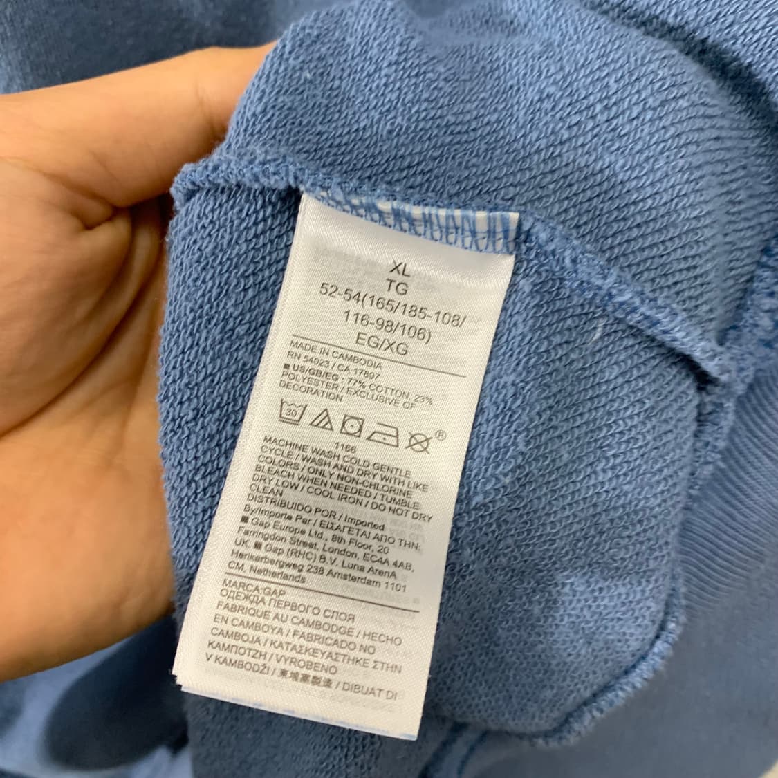 갭 센터로고 오버사이즈 후드티 상품이미지4