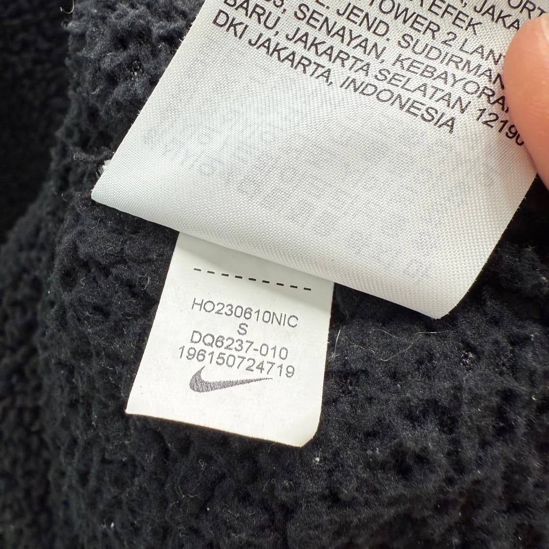 [S] 나이키 블랙 뽀글이 후드티 상품이미지7