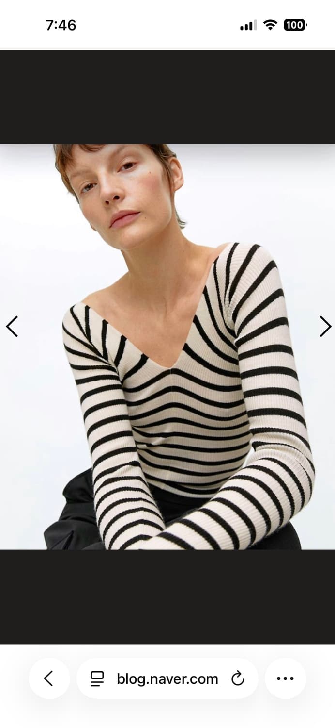 아르켓 선레이 스트라이프 니트 상품이미지3
