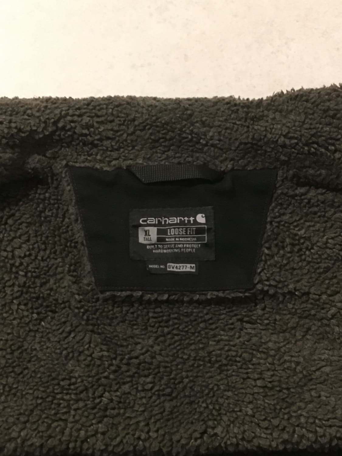 Carhartt-루즈 핏 워시트 덕 셰르파 안간 모크넥 조끼 블랙(XL) 상품이미지4