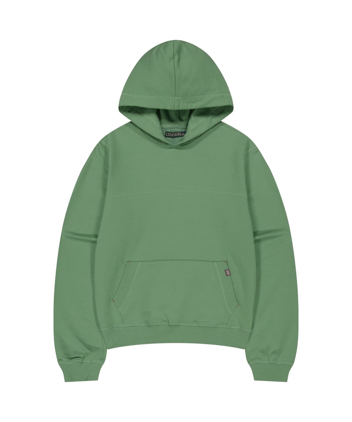 코이세이오 038 COVERSTITCH HOODIE GREEN S 상품이미지1