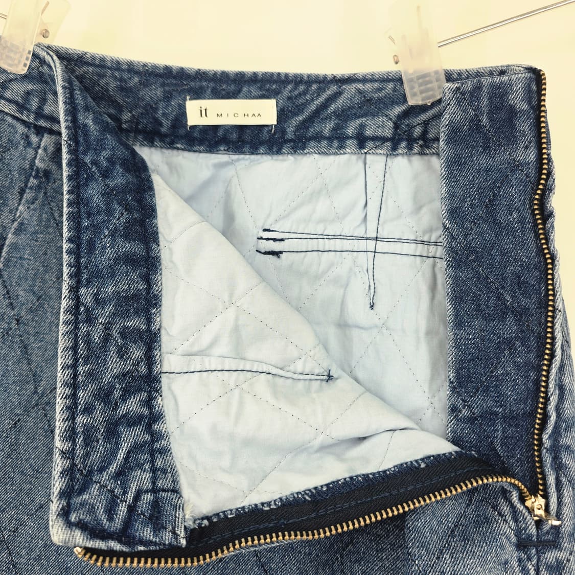 잇미샤 퀼팅 데님 스터드 스커트 44 상품이미지10